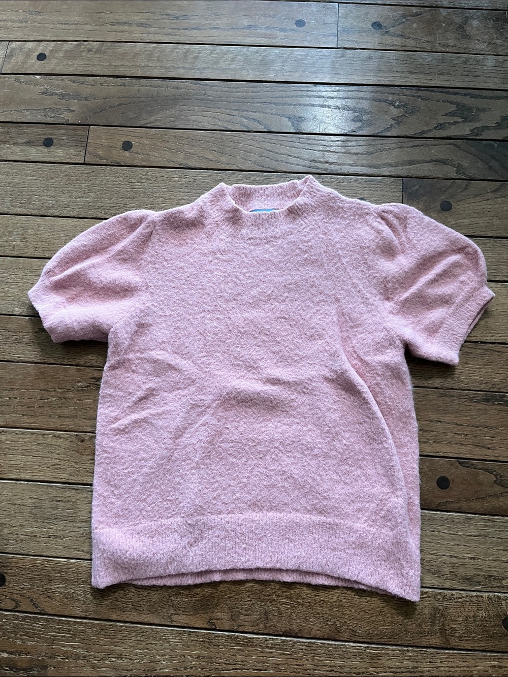 CeCe Blush Pink Short-Sleeve Mock Neck Sweater